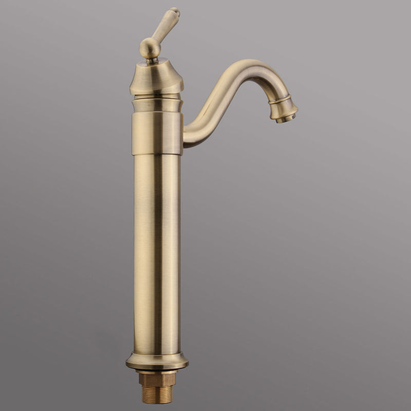 Tall Antique Bathroom Kitchen Sink Basin Faucet Hot & Cold Water Mixers Tap Single Handle