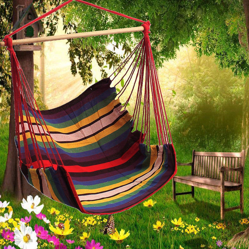 Garden Patio Hanging Thicken Hammock Chair Indoor Outdoor Cotton Swing Cushion Seat