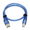 5pcs 30CM Blue USB 2.0 Type A Male to Type B Male Power Data Transmission Cable For
