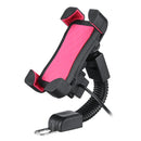 3.5-7inch Mobile Phone Houlder Bracket 2.1A USB Charger Motorcycle Mount Charging Chip