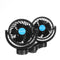 12V Double Heads Fan Portable Sucker Fan Clip-on Fan Camping Travel Car Cooling Fan