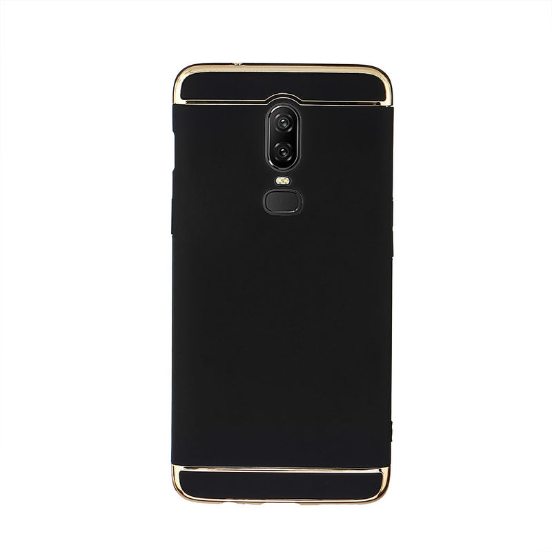 Bakeey Ultra-thin 3 in 1 Plating Frame Splicing PC Hard Protective Case For OnePlus 6