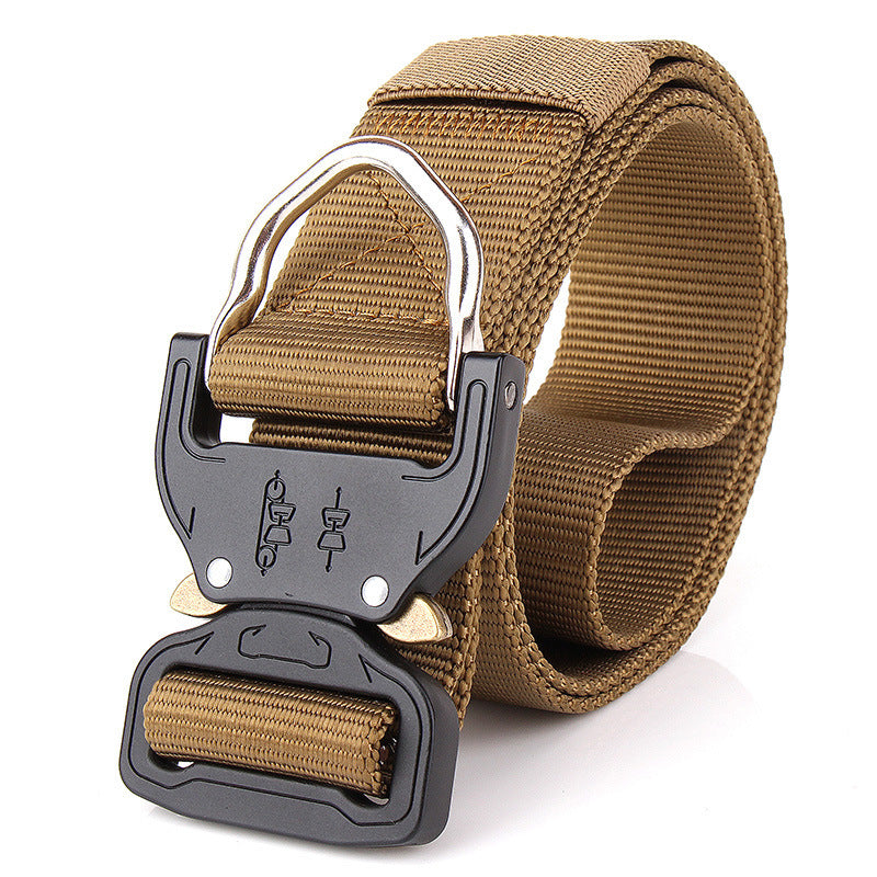 ENNIU FA39 125cm x3.8cm Nylon Wrist Belt Punch Free Quick Release Inserting Buckle Tactical Belt Leisure Belt