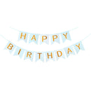 1 SET Paper Happy Birthday Party Bunting Banner Decorations Hanging Pastel Flags Party Decora
