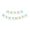 1 SET Paper Happy Birthday Party Bunting Banner Decorations Hanging Pastel Flags Party Decora