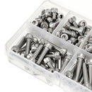 Suleve M4SH1 M4 Stainless Steel Hex Socket Cap Head Screws Bolts Nuts Assortment Kit 250Pcs