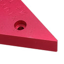 T2 Aluminum Alloy 90 Degrees Height Triangle Ruler Woodworking Metric and Inch Triangular Clamping Ruler Measuring Ruler
