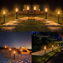 99 LED Solar Torch Light Flickering Fire Flame Outdoor Garden Landscape Lamp