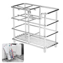 Honana BX Stainless Steel Toothbrush Holder Toothpaste Razor Stand Bathroom Organizer Mug Storage