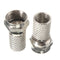 10pcs Silver F-Plug RG6 TV Aerial Coaxial Cable Connectors Adapter