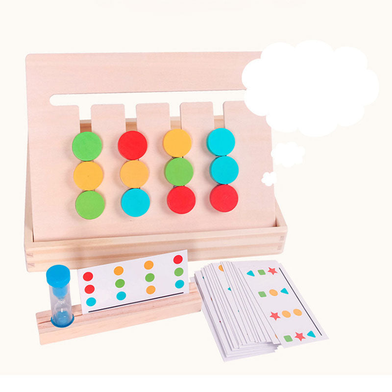 Wooden Teaching Training Early Educational Puzzle Baby Kids Toys Enlightenment Logic Thinking Orientation Training