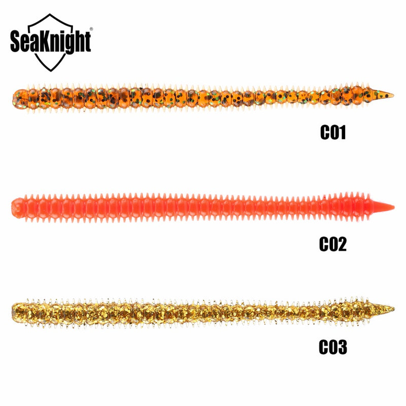 SeaKnight SL009 8pcs/bag 3.6g 130mm/5.1in Silicone Soft Fishing Lure Earthworm Centipede Worm Lure
