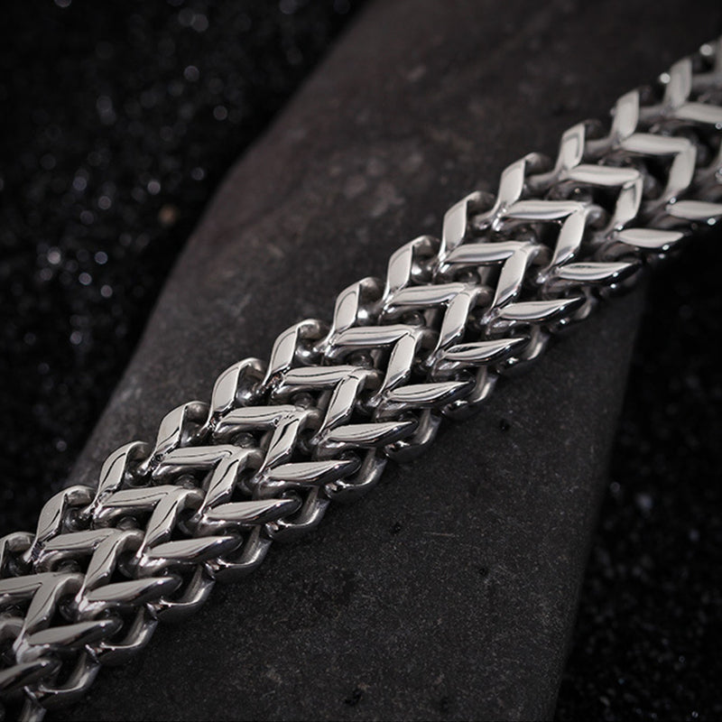 Cool Heavy Stainless Steel Silver Dragon Head Cuff Bangle Men's Bracelet