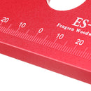 Drillpro ES-1 Aluminum Alloy 45 Degree Marking Angle Ruler with Base Woodworking Triangle Ruler Measuring Scribing Tool