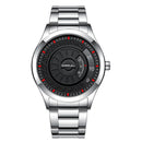 CRRJU 2141 Unique Dial Stainless Steel Casual Style Creative Men Wrist Watch Quartz Watch