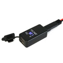 Motorcycle SAE To Usb Cable Adaptor Dual Power Port Charger LED Volt Meterr 12V