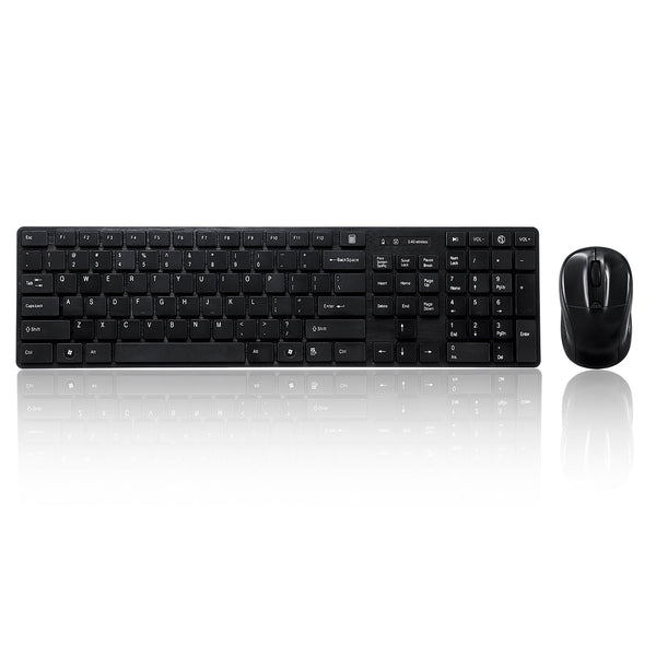 800-1200-1600DPI Adjustable  2.4 GHZ Wireless Chocolate Keycaps Keyboard and Mouse Combo for Play Gaming Office