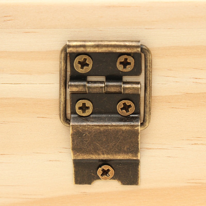 5 Compartments Plain Wooden Tea Box Bag Caddy Storage Display Container With Glass Lid