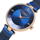 CURREN 9031 Ultra Thin Dial Case Elegant Design Women Watch Full Steel Quartz Watch