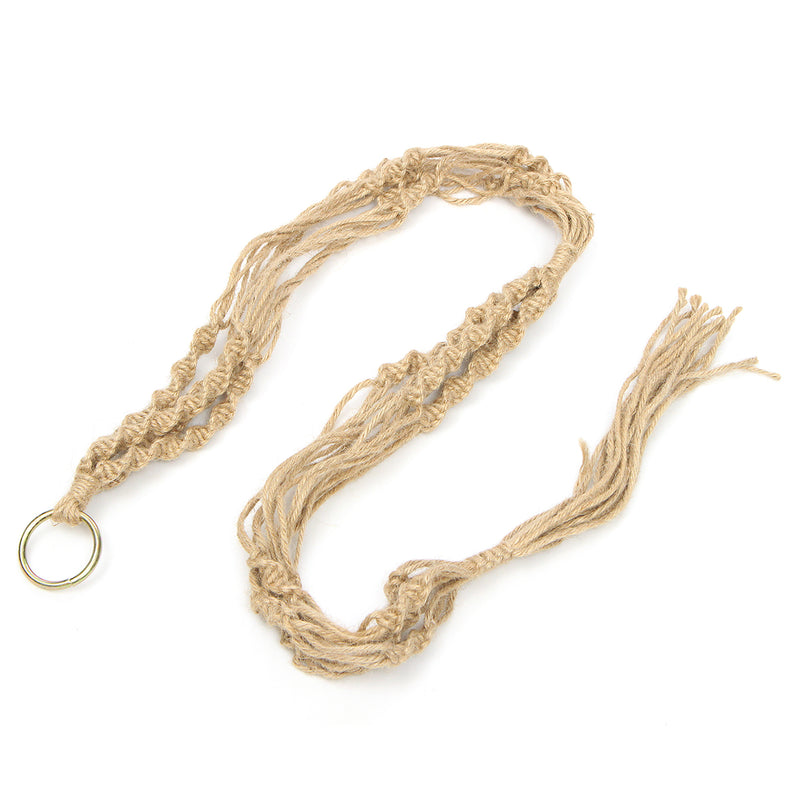 110cm Double Layer Hemp Jute Rope Plant Flower Pot Hanger Holder Macrame Hanging Basket