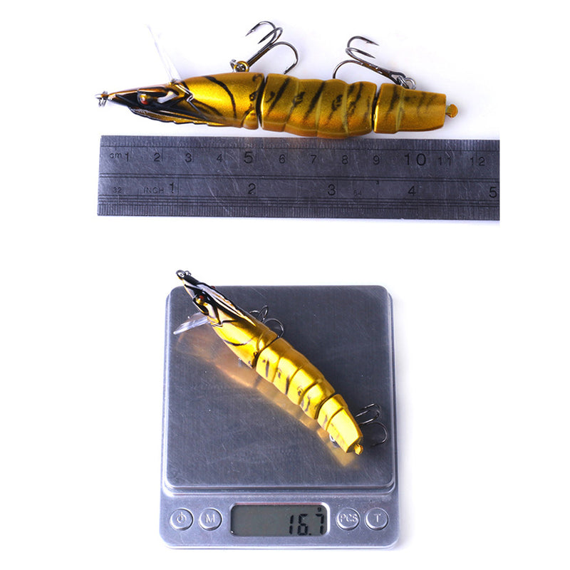 JM013A 1Pc 11cm/16.7g 3 Section Shrimp Lure Fishing Lure Minnow Lure Artificial Hard Bait