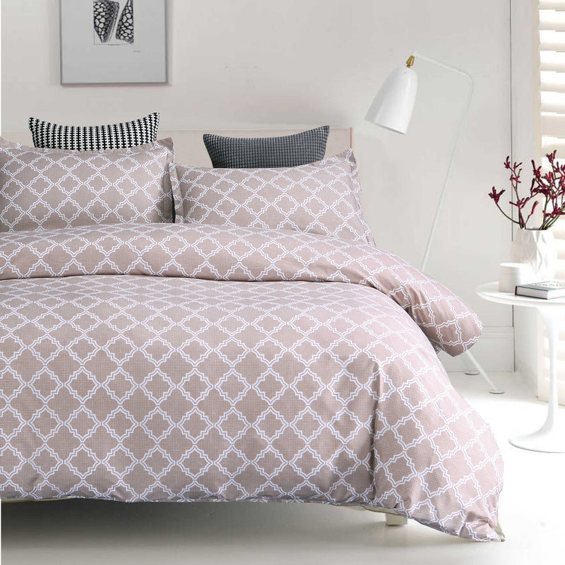 3 PCS Bedding Sets Geometric Abstract Style Quilt Cover Pillowcase For Queen Size
