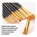 10Pcs Paint Brushes Nylon Hair Brushes for Acrylic Watercolor Painting Artist Professional Painting Kits Drawing Pen