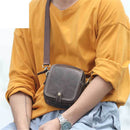 Men Genuine Leather Waist Bag Messenger Handbag Crossbody Shoulder Satchel Outdoor Travel