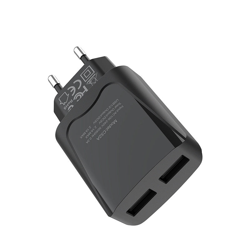 HOCO C52A 5V 2.1A EU Dual USB Charger Power Dual USB Port Travel Charger for Mobile Phone