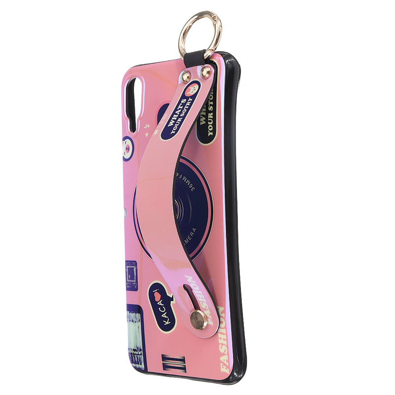 Bakeey Blue Ray Wrist Strap Shockproof Soft Silicone Protective Case for Xiaomi Redmi Note 7 / Note 7 Pro