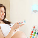 LUSTREON RGB LED Remote Control Dimmable Plug-in Night Light Home Stair Hallway Kitchen Bedroom
