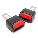 Pair Car Seat Belt Alarm Stopper Buckle Insert Clips Extender Accident Eliminator