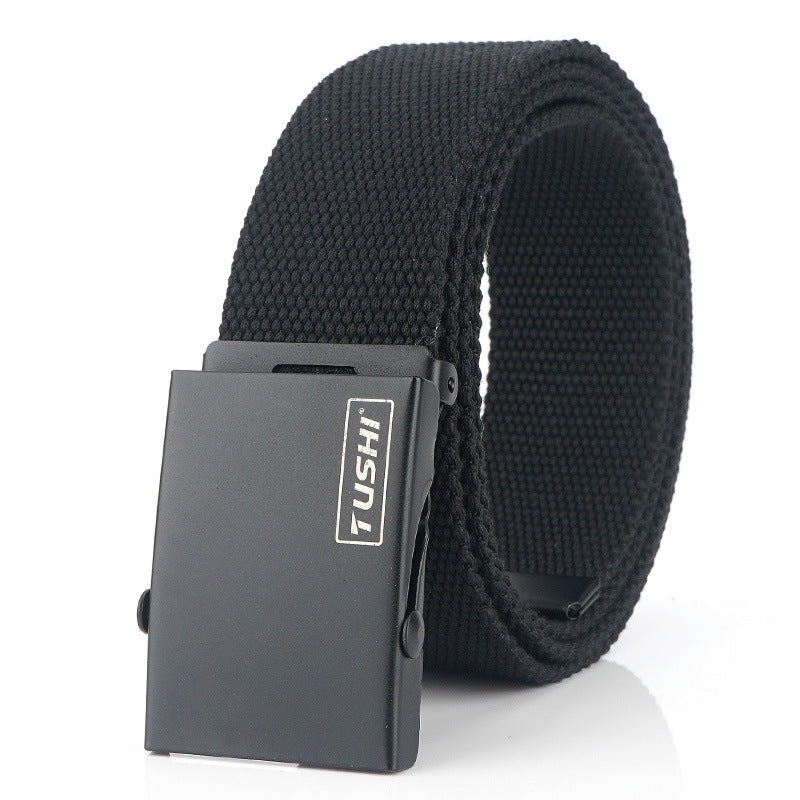 TUSHI 120cm x 3.8cm Military Tactical Belt Adjustable Nylon Belt Waist Belt with Metal Buckle
