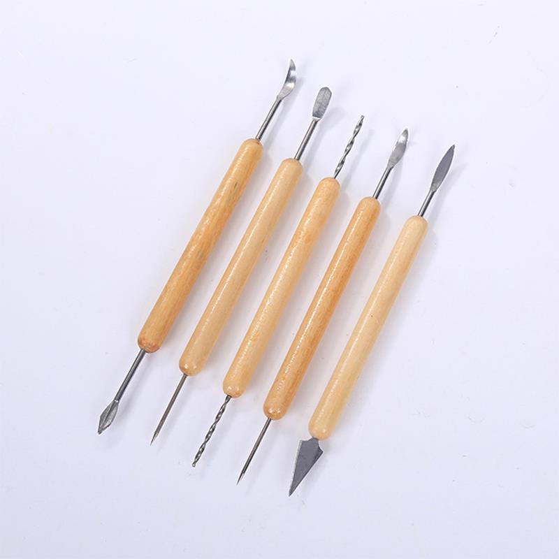 ZHUTING TL-14 14Pcs Clay Sculpting Carving Tool Set Wooden Metal Pottery Clay Tools Professional DIY Ceramic Modeling Kit for Clay Wood Shaping Handicraft Painting Embossing with Bag