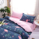 4PCS Bedclothes Polyester Print Bedding Sets Quilt Duvet Cover Pillowcase Decor