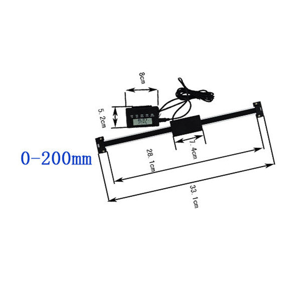 150/200/300mm Digital Readout DRO Remote LCD Linear Scale for Milling Machines or Lathes