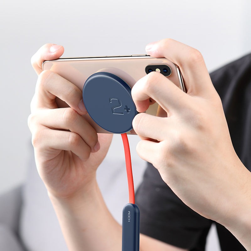 ROCK 15W 10W 7.5W 5W Double-sided Indicator Light Fast Charging Pad Suction Cup Wireless Charger For iPhone XS Max Huawei P30 Pro Mate 20 Pro Xiaomi Mi9 MIX 2S S10 S10+