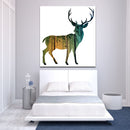 Miico Hand Painted Oil Paintings Simple Style-D Side Face Deer Wall Art For Home Decoration Paintings