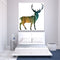 Miico Hand Painted Oil Paintings Simple Style-D Side Face Deer Wall Art For Home Decoration Paintings