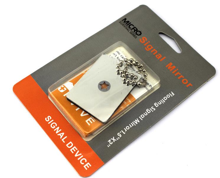 Outdooors Camping Hunting Survival Signal Mirror Light Weight Survival Emergency Rescue Kits