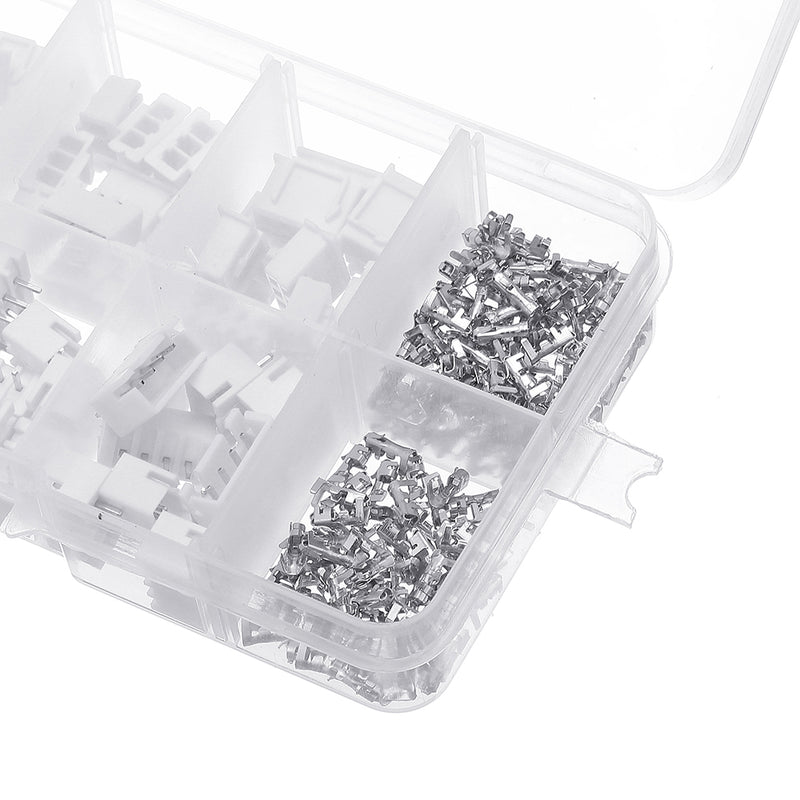 250Pcs 2.54mm XH2.54 2p 3p 4 Pin Connector Plug+Straight Needle+Terminal Socket Header Wire Adaptor