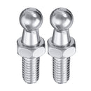 Universal Silver 2pcs Boot Bonnet Gas Strut End Fitting 10mm M8 Ball Pin Joint Valve Spring