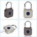 Fingerprint Lock USB Rechargeable Waterproof Smart Thumbprint Padlock Anti-theft Electric Door Lock For Luggage Case