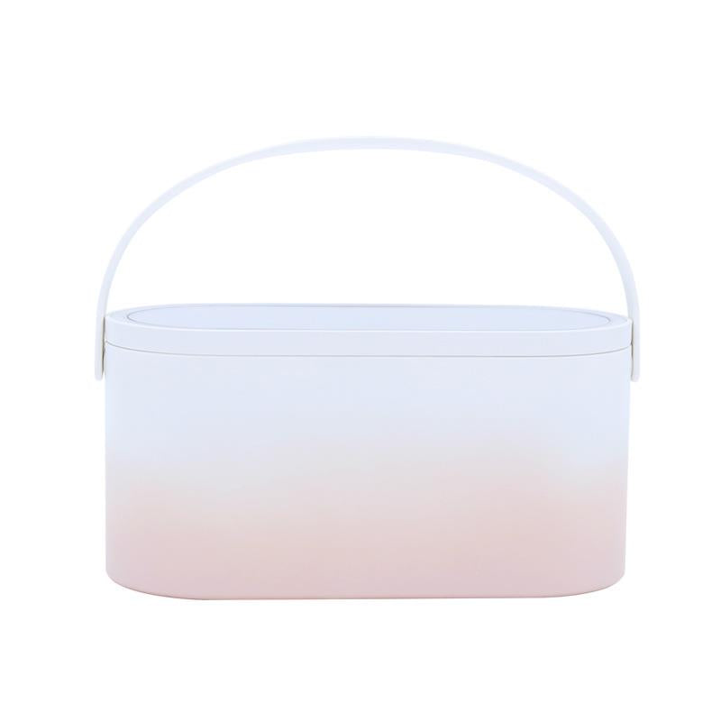 MUID  Cosmetic Bag Dressing Case Portable Travel Dresser Cosmetic Mirror Lamp Fixing Makeup Lipstick Skin Care Product Storage Box Basket
