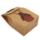 Merry Christmas Paper Bags Biscuits Portable Tote Bag for Cafe Bakery Box Gift