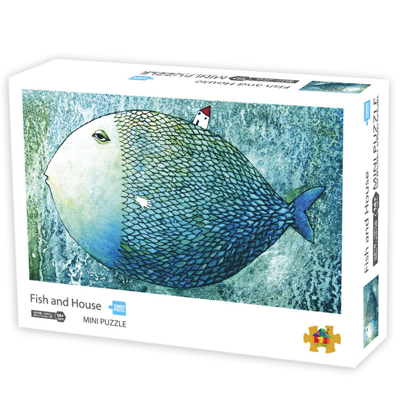 1000 Pieces Jigsaw Puzzles Fish House Time Square London Landscape Jigsaw Puzzle Toy for Adults Children Kids Educational Games Toys