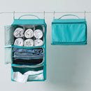 Portable Travel Removable Large Capacity Space Saving Hanging Cloth Storage Bag Canvas Cloth Closet