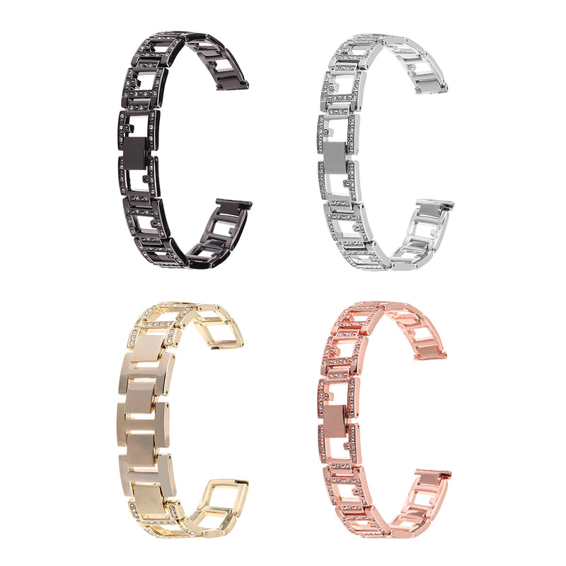Bakeey Lady Bling Rhinestone Stainless Steel Watch Band Strap For Fitbit Versa