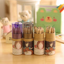 1 Set Lovely Kawaii Cartoon Little Girl 12 Colors Artist Professional Fine Drawing Painting Sketching Writing Pencil CQ02