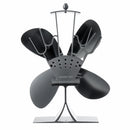 4 Blades Aluminum Fireplace Fan 1100rpm Quiet Heat Powered Stove Fan Wood Burning Eco-Friendly Efficient Heat Distribution